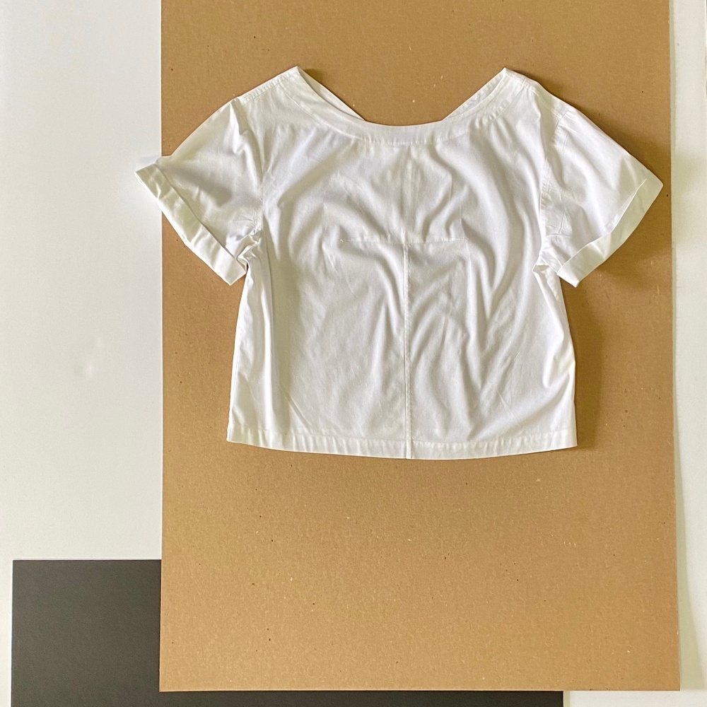 JCrew stretch cotton woven top
